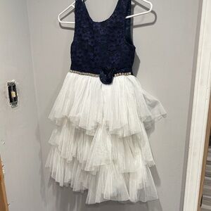 American Princess Navy and White Layered Dress